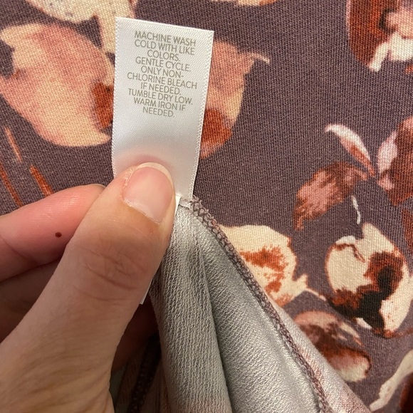 Purejill Women’s Affinity French Terry Floral Midi Shirt Dress Small - Picture 5 of 10